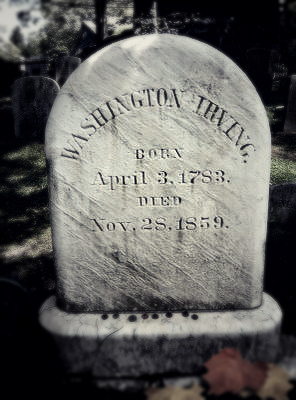Washington Irving's Headstone at the Sleepy Hollow Cemetery