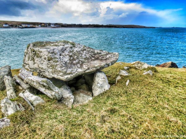 This is the oldest court tomb in all of Ireland. I was taken here, to the cliffs of Cleggen Head by Archaeologist Gerry MacCloskey. Could this be the tomb of a lost soul of the Fir Bolg?