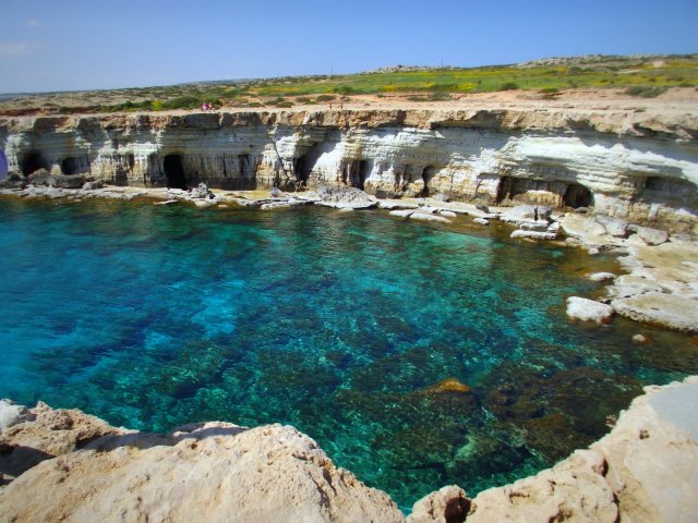 Cape Greco National Park, you can go inside the sea caves here. Way cool.