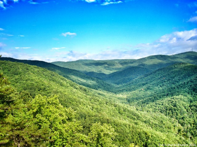 The vista from Darkside Cliffs Trail 272 in the Wilson Creek Wilderness Area of Pisgah National Forest. Photo by Christa Thompson