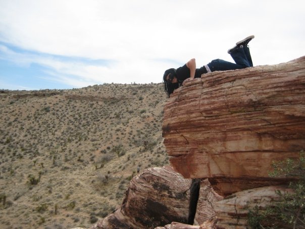 Just being a rolling stone in Red Rock Canyon in Las Vegas, NV. Here I'm 25.