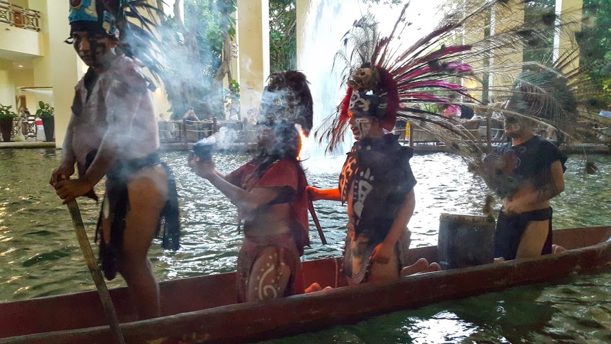 Mayan canoe show Occidental Grand Xcaret