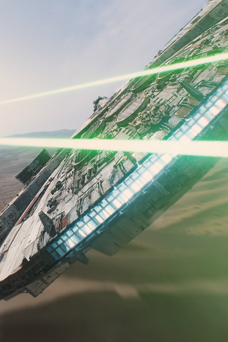 Star Wars the Force Awakens the Millennium Falcon Ph: Film Frame ©Lucasfilm 2015