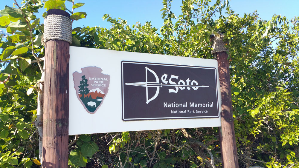 De Soto National Memorial Bradenton Florida, sign, native america in florida