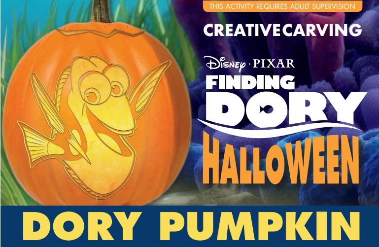 FREE Finding Dory Pumpkin Instructions and Printable Halloween Activities