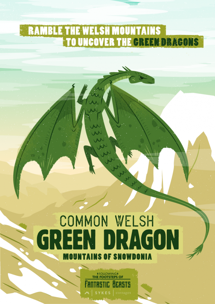 fantastic beasts, green dragon
