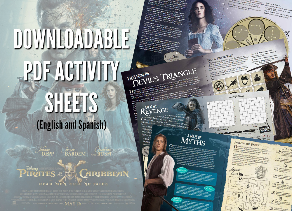 Pirates of the Caribbean: Dead Men Tell No Tales Activity Sheets