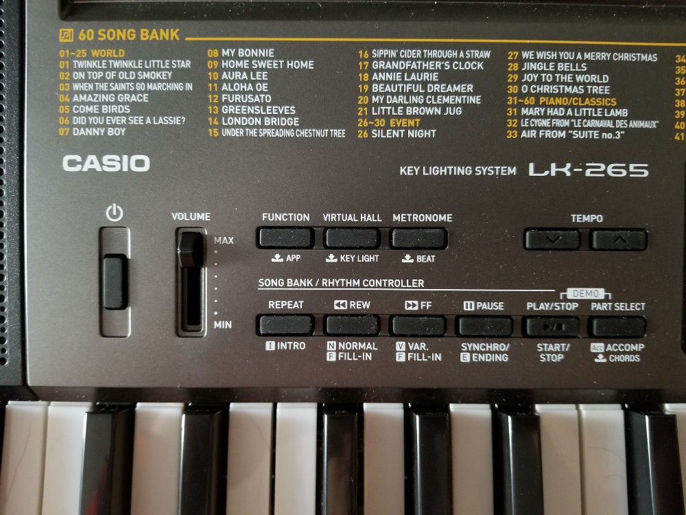 Casio LK-265 Review, Casion LK-265 Lighted Keyboard Review, Review