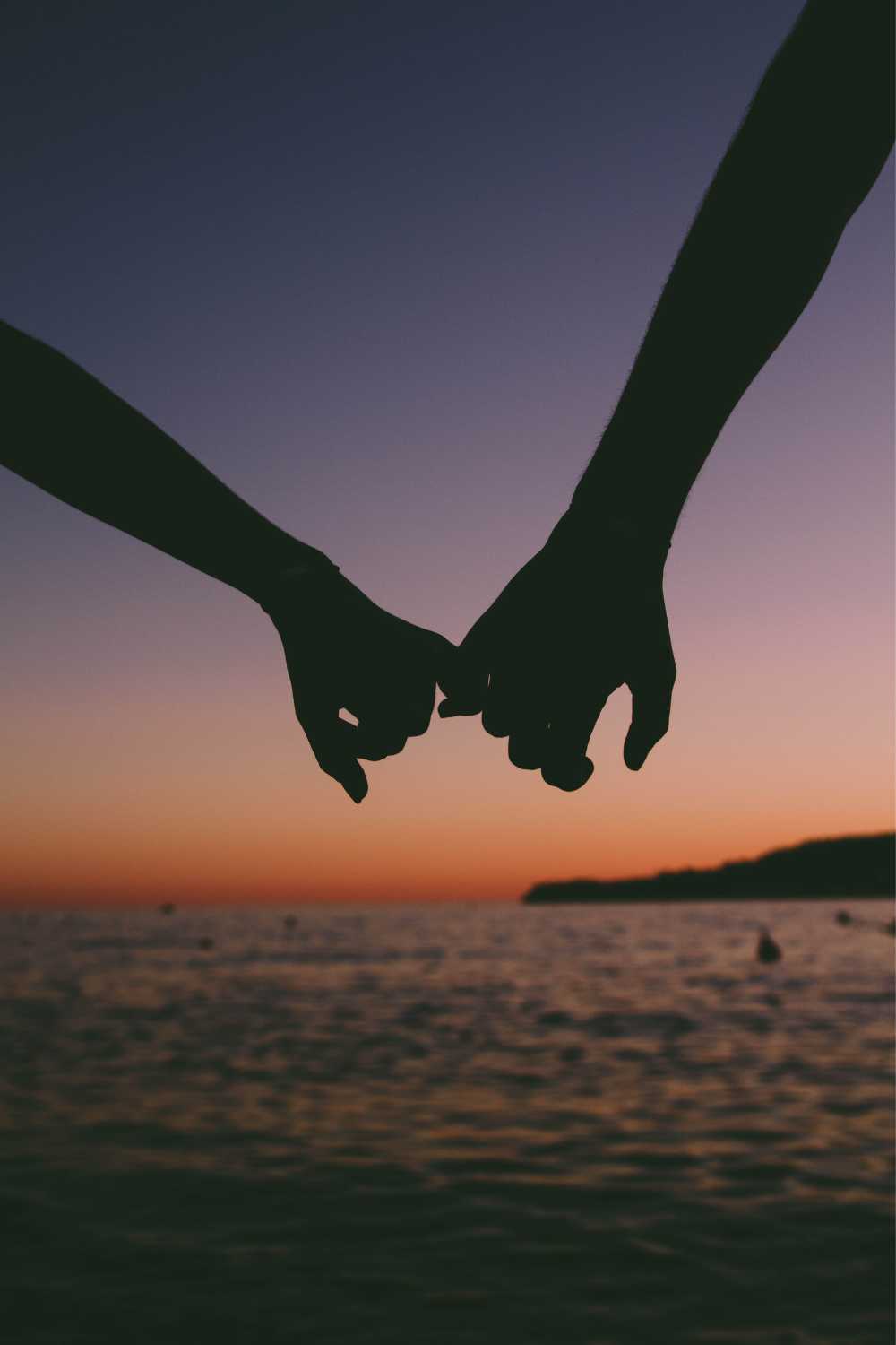 connect with your partner, holding hands