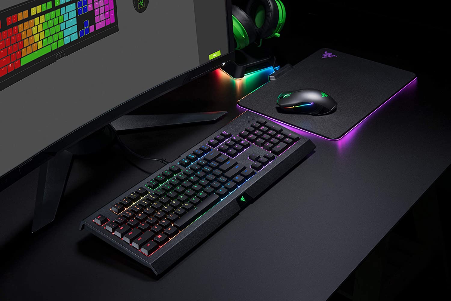 gaming setup ideas, :Rainbow keyboard, LED keyboard