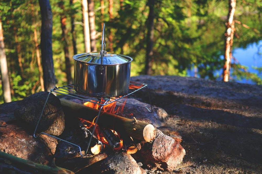 Campfire Rack, Camping Pot