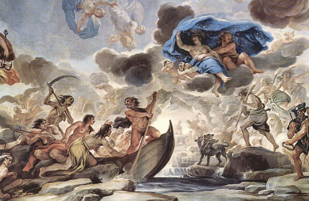 Fresco Mural Charon Morpheus Greek Mythology