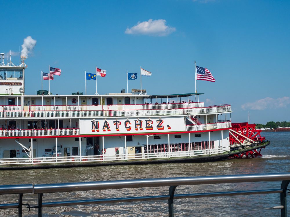 Natchez steamboat on the Mississippi River
